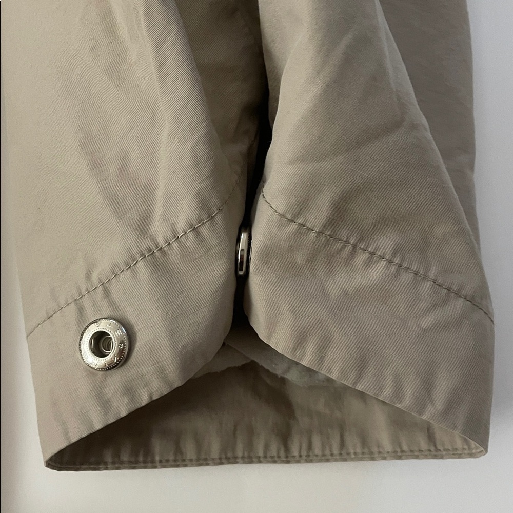 Frankie Shop Beige Hooded Button Front Oversized Parka - Picture 8 of 16